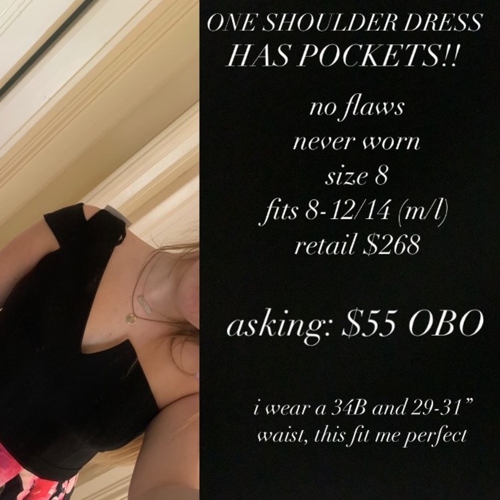 COPY - Betsy & Adam One shoulder Dress